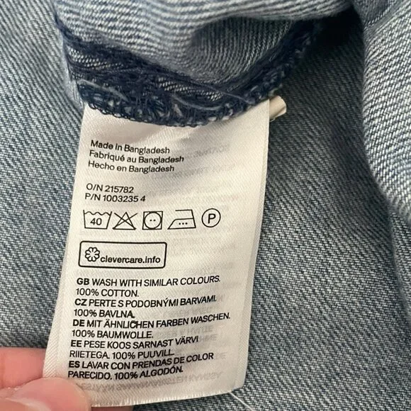 No brand denim long sleeve button down shirt women’s size XL - Picture 2 of 3